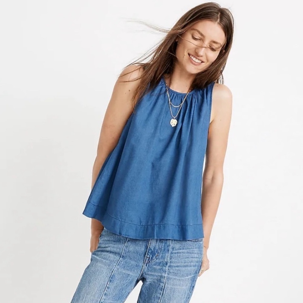 Madewell Indigo Riverbank Swing Tank